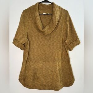 C.J. CJ Banks Women's Size 1X Cowl Neck Sweater Tunic Top Shirt Green